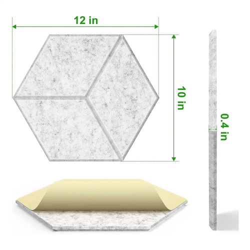 12 Pack Self-Adhesive Y-Lined Acoustic Panels,Sound Proof Foam Absorbi 2