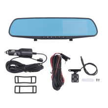 Specchietto retrovisore per auto con registratore DVR per monitoraggio anteriore e posteriore