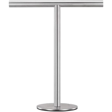 Brushed Standing Towel Rack, Heavy Duty Base, Stainless Steel T-Shaped