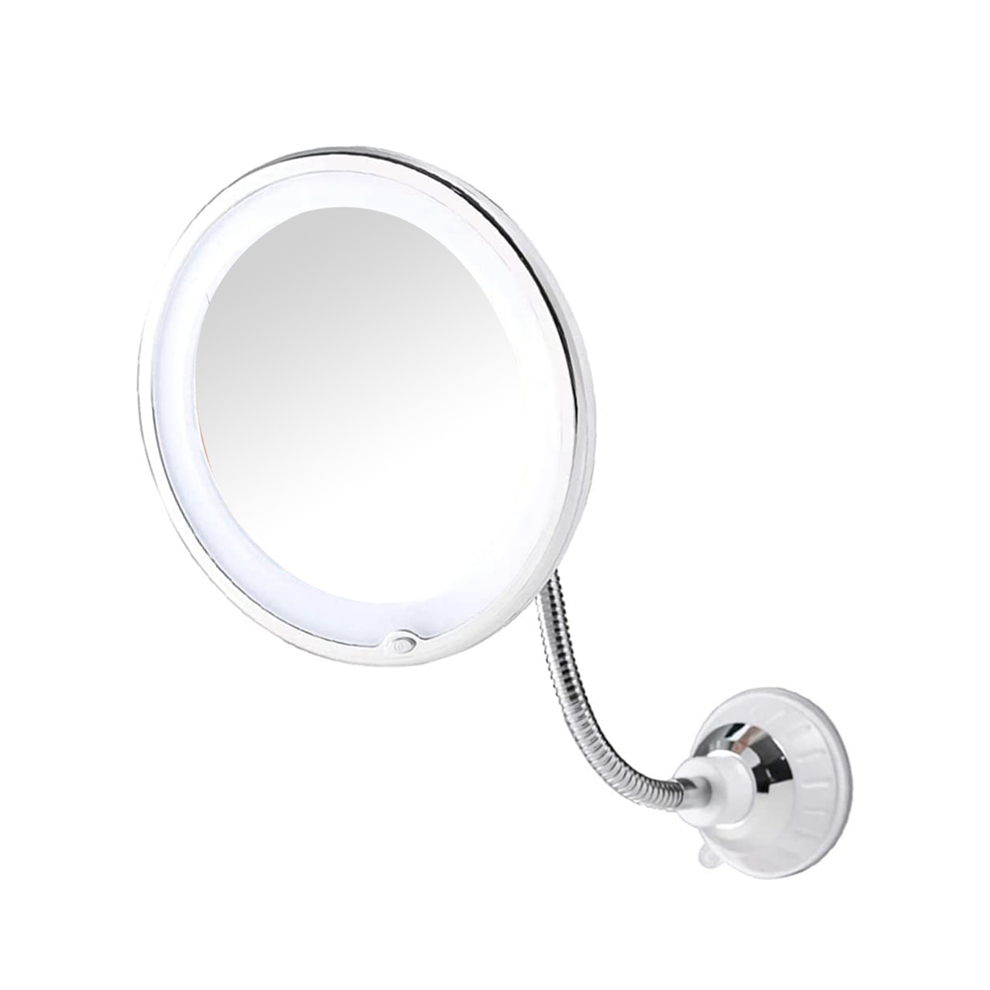 Typecat Suction Cup Folding Mirror 360 Degree Rotation Led 10X With Strong Por
