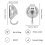 2Pack Heavy Duty Vacuum Suction Cup Wreath Hanger Silver-Plated Plishe 3