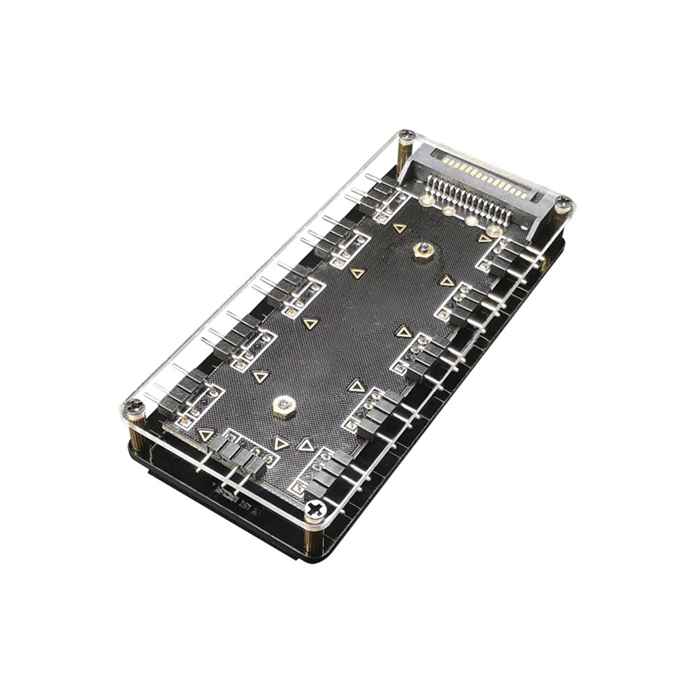 10 Ports Rgb Fan Hub Pc Computer Desktop 5V 3Pin Argb Extension Splitt 4852461770857