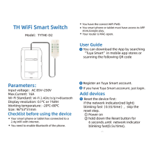 Interruptor WiFi TH-16 Controle sem fio Tuya com monitor de consumo de energia