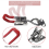 4PCS Stainless Steel Locks with Adjustable Buckles, Horizontal Clamp, 4