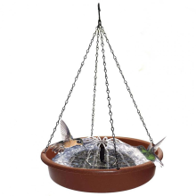 Fontana per vasca da bagno con piedistallo, robusta e appesa, con irrigatore solare per uccelli