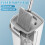 Lazy Flat Floor Mops and Bucket Set Cleaning System with Washable Micr 9