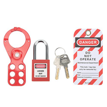 Zestaw kłódek z zasuwką, zestaw Lockout Tagout z 6 otworami, zabezpieczenie antysabotażowe P