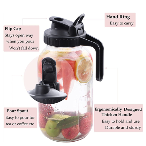 Cold Brew Coffee Maker 64Oz Pitcher with Stainless Steel Super Dense F