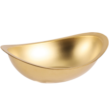 Tigela de lingote dourado de aço inoxidável para salada coreana comercial sobremesa lanche