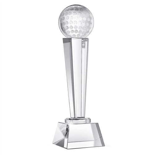 Troféu de golfe de cristal de 9 x 2,8 polegadas para adultos e crianças, mesa de torneio