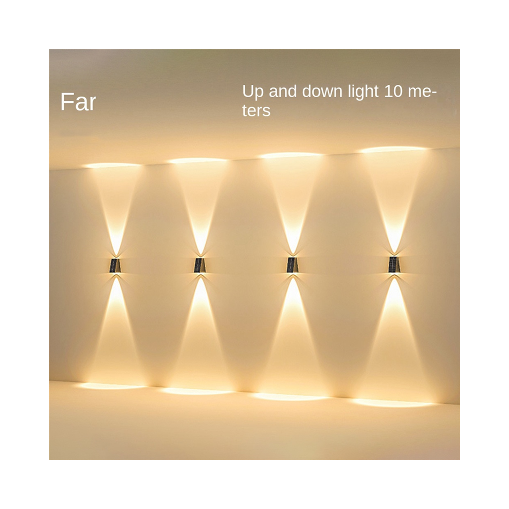LáMpara Solar De Pared Para Exteriores, IluminacióN De Arriba A Abajo, LáMpara Led, Luces De Lavado Para-image