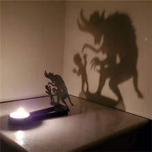 Lustige Schatten Kerzenhalter, Halloween Home Decor Herzstück Candlehol