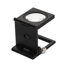 Doppelte LED-Lampe, optisches Glas, Ganzmetall-Schwarzlackierung, Vergrößerungsglas