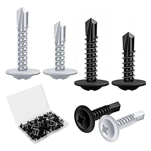 Metal Screws Self Tapping,120P Stainless Steel Set Assorted Flat Head 1