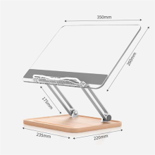 Atril acrílico ajustable para libros de lectura, soporte con ranura para bolígrafo, plegable