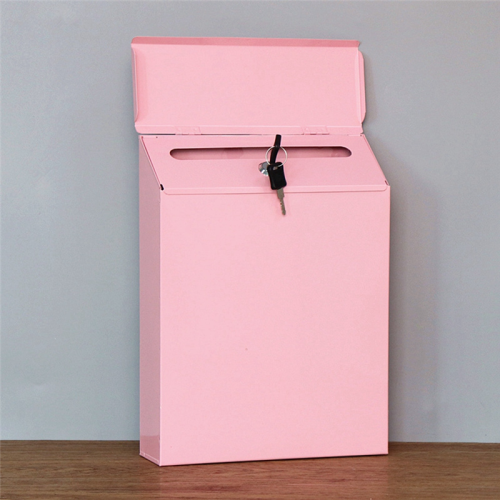 Wall-Mounted Mailbox Lockable Wall Collection Box Farmhouse with Key S 2