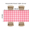 3 Pcs Fitted Tablecloth for Table,Stretch Waterproof Elastic Vinyl Pic 8