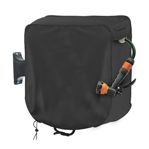 Square Hose Turntable Cover Wall-Mounted Retractable Reel Waterproof a