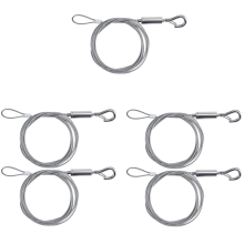 5-osainen taulunripustuslankasarja, 2 m x Φ1,5 mm ruostumatonta terästä, säädettävällä langalla