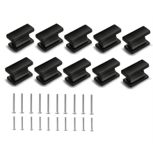 10 Pack Square Black Cabinet Knobs Drawer Dresser Handles for Cupboard
