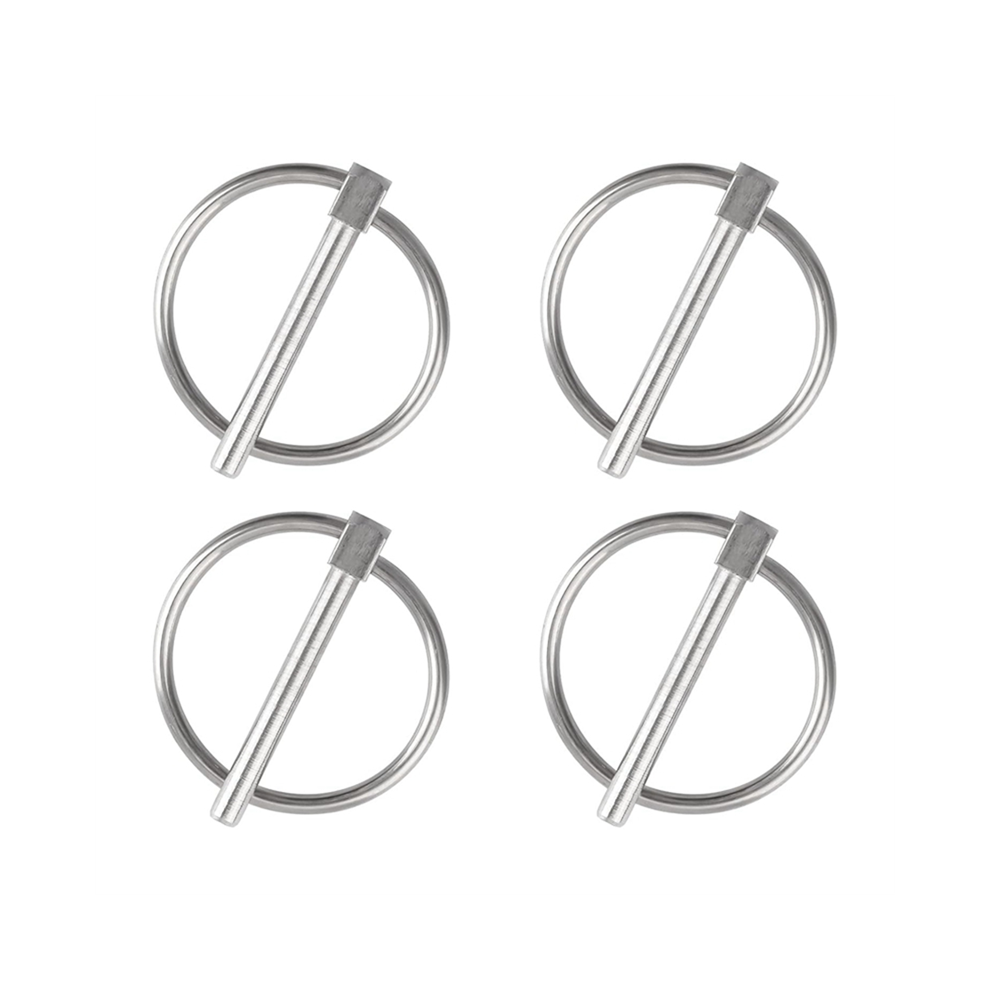 Lynch Pin, 4Pcs Dia 4.5Mm 316 Stainless Steel Round Safety Pins Traile 4852461796314