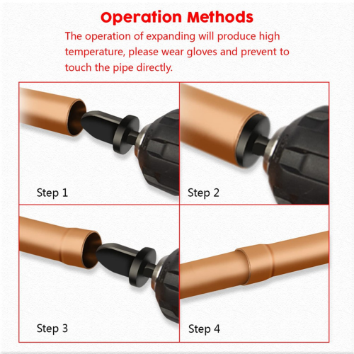 7Pcs Manual Copper Pipe Swaging Tool Drill Bit,6Pcs Expander Bit 5 in 2