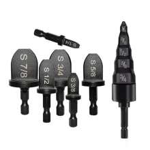 peças de broca para ferramenta de estampagem manual de tubos de cobre, 6 peças de broca expansora de 5 pol.