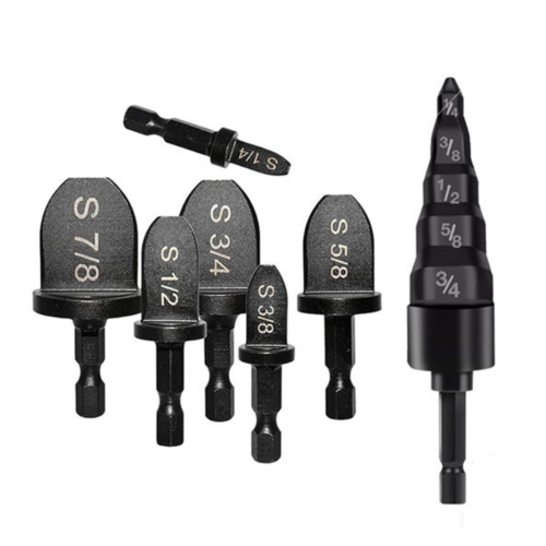 7Pcs Manual Copper Pipe Swaging Tool Drill Bit,6Pcs Expander Bit 5 in