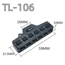 3-ports hurtigtilslutningsudgangslinjesplitter til belysning med LED-strip, modellys