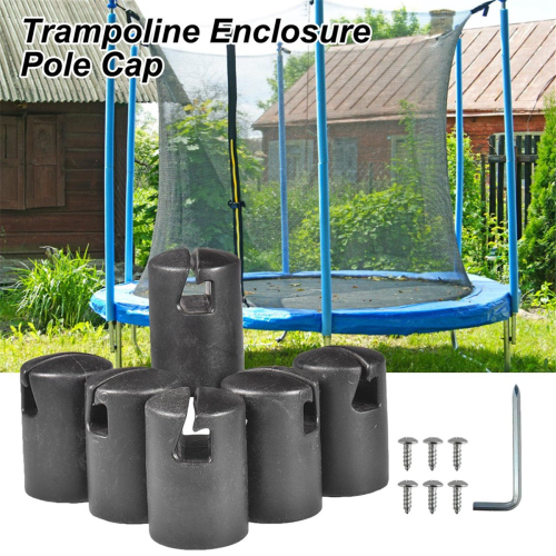 Trampoline-endehetter for nettstenger, hetter, stolpehus stempelhette flat 2