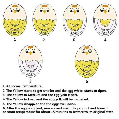 Innovative Egg Timer Know the Doneness Level At A Glance Made of Safe 2