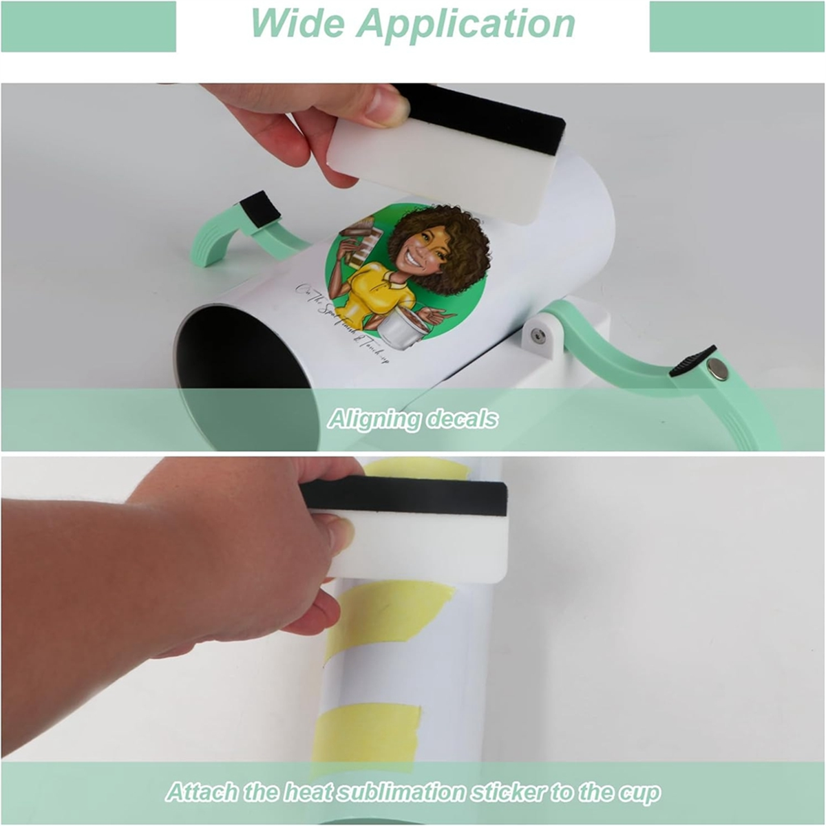 Pince à Gobelet 2 En 1 Pour Sublimation | Support Magnétique Avec Pinces - Idéal Pour Tasses Personnalisées