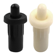 Conector de eixo central de mola, pino de porta, divisória de plástico preto, ferro
