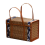 Πικνίκ υφαντό καλάθι ψάθινη τσάντα αποθήκευσης λαβή διπλωμένο φρούτα ψώνια για 1