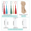 30PCS Blank Acryl Lesezeichen Klar Lesezeichen mit Bunte Anhänger fo 8