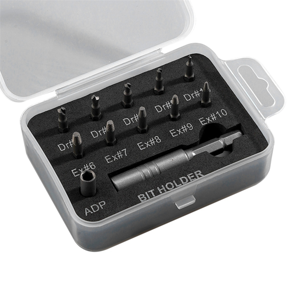 12Pcs Broken Screw Extractor Tool Set For Removing Rusted And Damaged 4852461707570