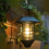 2Pcs Solar Lantern Outdoor Decorative Wall with Hooks Waterproof Metal 7