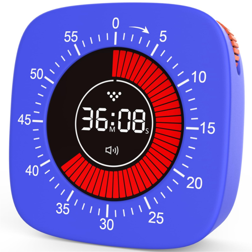 Visuel timer til børn, digital med 60-minutters nedtælling, lydløs skrivebordstimer 1