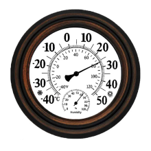 20cm Antique Indoor Outdoor Thermometer Hygrometer Temperature Humidit