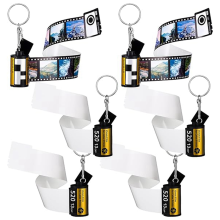 6 Stück Sublimation Kamera Filmrolle Schlüsselanhänger mit 15 Fotos Album Pictu