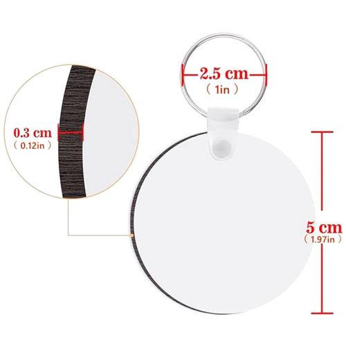 30 τεμάχια κενά μπρελόκ εξάχνωσης διπλής πλευράς MDF μεταφοράς θερμότητας κενό 2