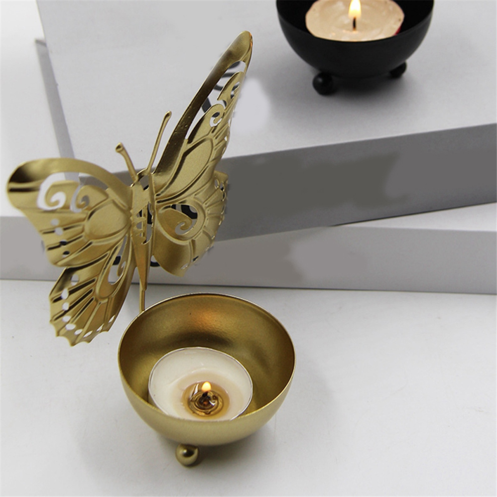 Esstisch Dekor Kerzen Home Kerzenhalter Gold Metall Teelicht-Hol-image