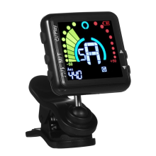Gitaarstemmer oplaadbaar, clip-on met LCD-kleurendisplay Gitaar, Ukul