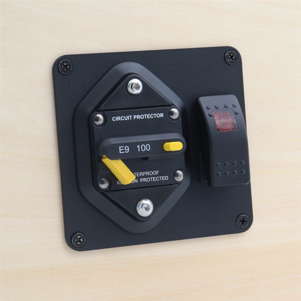 100A-Es KismegszakíTó Panel Piros Led HáTtéRviláGíTáSsal, Egyetlen LáMpáVal, Hajó Rocke-image