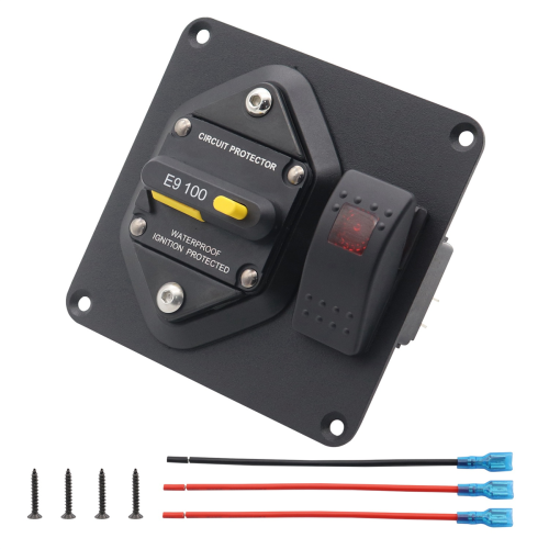 100A Circuit Breaker Panel mit Rot LED Backlit Einzel Lampe Boot Rocke 2