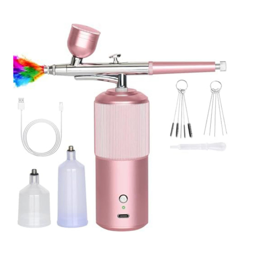 Airbrushset - Oplaadbare handcompressor, snoerloos automatisch 1