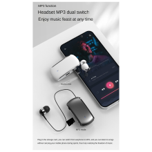K68 Bluetooth Headset Lavalier Einziehbare Plug-In Karte Einzel Ohrhörer