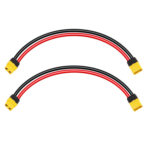 2ks prodlužovací kabel XT60 12AWG 1FT na samec/samice pro 1