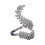 Knuckle Ring Silver Color Graceful Opening Leaf Shape Adjustable Wedding Finger Ring Gift 1