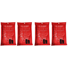 4PCS Notfall-Feuerdecke, Löschdecke für Küche, Grill, F